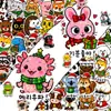 Compra transfronteriza directa de 50 pegatinas creativas personalizadas de animales lindos con temática navideña, estilo coreano, para mascotas, calcomanías impermeables