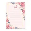 Set Creativo y Sencillo de Papel de Carta y Sobres Blanco, Negro y Rojo, Tarjetas de Invitación, Sobres con Logo Estampado en Oro