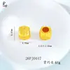 "Fu" caractere flor quadrado contas DIY acessórios de joias, sinos de areia dourada estilo antigo, cobre com furo passante fosco, estilo retrô chinês