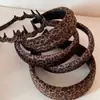 Diadema de Terciopelo Esponjoso con Estampado de Leopardo Combinación Moda Alta Presión Craneal Diadema para el Cabello Pinza para el Cabello de Mujer de Gama Alta Accesorios para el Cabello Estilo Nuevo