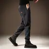 Pantalones Deportivos Casuales Gruesos Forrados de Polar Estilo Americano para Hombre, Marca de Tendencia de Invierno Pana de Chenilla Pantalones de Chándal Jogger Harem
