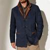 Estilo Nuevo de Primavera y Otoño Transfronterizo Chaqueta Retro de Moda Europea y Americana para Hombre Chaqueta Casual para Hombre Solapa Ropa de Trabajo Costuras Tops Contrastantes