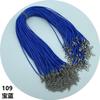 2.0/1.5mm Fabricantes coreanos de cordón de cera al por mayor collar de joyería de cordón de cera coreano negro con colgante de cuerda con cadena