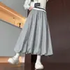 Falda plisada de harina de arroz de color albaricoque para mujer, modelo nuevo primavera, verano, otoño 2026, de longitud media, fluida, elegante falda de línea A