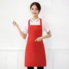 Delantal publicitario logo personalizado estampado de patrón publicidad cocina camarero especial cintura ropa de trabajo mujeres al por mayor
