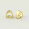 Anillo de acero inoxidable de alta calidad tapón para la oreja de doble corazón logo grabado tapón para la oreja anillo tapón electrochapado al vacío anillo tapón para la oreja en forma de corazón