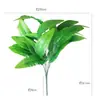 Ramo Pequeño Artificial Transfronterizo de Hojas de Rábano Verde, Hojas de Camote, Flores Artificiales, Muros Verdes de Plantas, Decoración de Pared de Césped, Arreglo Floral para Valla de Balcón