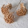 Simulación de flor de Año Nuevo, hortensia de madera, flor falsa, decoración de Año Nuevo, boda, hogar, fotografía, decoración, regalo, flor dorada, venta al por mayor