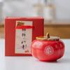 Caqui Ruyi Tarro de Caqui de Cerámica tamaño pequeño Tarro de Té Dulces Decoración de Boda Tarro de Dulces Caqui Grande Tarro para Fruta Seca