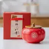 Todo va bien Tarro de caqui tarro de caramelo sellado de cerámica mini tarro de té decoración creativa para inauguración de casa tarro de aromaterapia