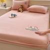 Lençol de Cama de Veludo Coral Leite Espesso de Inverno Peça Única Cobertor de Cama Infantil com Forro de Lã Cobertor de Colchão de Pelúcia Quente Cobertura Protetora