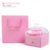 Caja de Joyería de Flores Preservadas para el Día de San Valentín Cubierta Cielo y Tierra Seis Rosas Caja de Regalo para el Día de San Valentín Chino Caja para Anillo Caja para Collar con Colgante