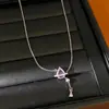 Collar de gota de agua de circón, cadena de clavícula de lujo ligero de nicho de alta gama, elegante y único, conjunto de joyería simple y versátil al por mayor