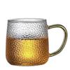 Martelo Padrão Imperial Concubine Cup Copo de vidro com alça resistente ao calor Copo de água Chá copo de beber pessoal Sala de estar doméstica