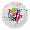 Estoque transfronteiriço Tema Estrela Feliz Aniversário Conjunto de Louças Descartável Copo de Papel Guardanapo de Papel Toalha La Flag