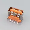 Base USB 10.0 de alta corriente 3A, placa de pines fijos de 6.3 mm de alto, sin borde recto, pegamento naranja, carga rápida, interfaz USB