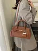 Bolsas para Mujer con Acabado de Lujo y Buena Calidad, Bolso de Mano Platino, Nuevo Modelo 2026, Patrón de Lichi, Bolso Cruzado Retro Súper Moderno