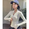 Jaqueta Cardigan com Zíper Fitness de Secagem Rápida Feminina para Yoga Corrida Esportes Manga Longa Alta Elasticidade Slim Fit Roupa Esportiva para Exterior