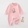Mameluco de otoño de manga larga para bebé, pijama cálido unisex, traje para gatear, mameluco sin costuras de grado A para recién nacido