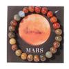 Pulsera Unisex de Ocho Planetas del Universo Transfronterizo con Piedra Natural Ojo de Tigre y Cuentas de Saturno Pulsera Cielo Estrellado