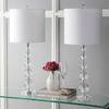 Lâmpada de Mesa de Cristal Nova Americana Transfronteiriça Lâmpada de Mesa de Cabeceira de Quarto Simples Moderna Pastoral Quente Romântica Casa Madeira Sólida