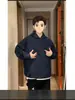 Sudadera chaqueta casual holgada de color liso estilo callejero americano para hombre, sudadera con capucha de moda otoño e invierno