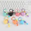 Colgante de melocotón cadena para funda de teléfono diy joyería decorativa hecha a mano con cuentas accesorios de llavero de amor