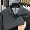 Camisa Polo de Algodón Puro con Cuello y Mangas Largas para Hombre de Primavera y Otoño Tops Casuales para Hombre Camiseta de Color Puro Piqué 100% Algodón para Hombre