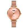Hermoso reloj de cuarzo para mujer, estilo nuevo, sencillo, estilo europeo y americano, moderno, resistente al agua y con correa de malla.