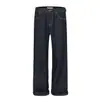 6953 Moda Urbana Americana Unisex Alto Nivel Lavado Color Denim Crudo Diseño Jeans Casuales Sueltos para Hombre