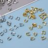 Acessórios para joias DIY cor ouro 18K protetor em forma de U acabamento furo de tubo em forma de U 0,5 mm material artesanal 50