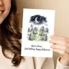 Compra directa transfronteriza de tarjetas de felicitación divertidas de Halloween para cementerio de fantasmas, tarjetas de regalo de invitación creativas y peculiares