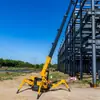 Exportado a Italia: Mini Grúa Araña, Grúa sobre Orugas de Doble Uso Eléctrico-Diésel, Vehículo de Elevación para Muros Cortina Interiores en Techos