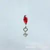 Brinco Pingente G23 Titânio Liga de Titânio Astmf-136 Zircônia Redonda Única Marquise Piercing Labial Stud de Titânio com Rosca Interna
