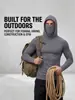 Popular sudadera deportiva para hombre de comercio exterior transfronterizo con máscara, ropa elástica de secado rápido con protección solar para correr y pescar, camiseta de manga larga