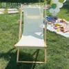 Silla de Playa al Aire Libre Silla Mecedora de Madera Respaldo de Tela Oxford Silla para Persona Perezosa Plegable Portátil Silla Mecedora Camping Ocio