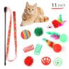 Resumo Brinquedo de Natal para gatos, sino, bola, bastão para gatos, brinquedo interativo para animais de estimação, brinquedo de pelúcia de alce