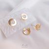 Aretes de Argolla con Disco Ovalado de Oro Relleno de 14K que Conservan el Color Hechos a Mano DIY Joyería para la Oreja Accesorios de Moda