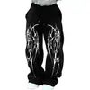 Calça Casual Tendência Hip-Hop de Rua Transfronteiriça AliExpress para Homens, Verão, Corte Solto, Estilo Reta de Nicho, Em Estoque, Calça Longa Versátil