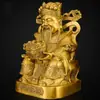 Estatua de Latón del Dios de la Riqueza para Adoración en Casa, Apertura de Tienda y Artesanías Decorativas para Atraer Riqueza