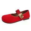 Zapatos de mujer Mary Jane de ante europeo y americano transfronterizos con estampado de leopardo, talla pequeña, otoño 2026, vintage, punta cuadrada, zapatos de un solo color poco profundos
