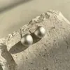 Pendientes Retro Estilo Francés Estilo Frío de Guisantes Redondos para Mujer Otoño e Invierno Metal Mate de Alta Calidad Estilo Pendientes Únicos