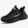 Zapatillas Deportivas Casuales Versátiles Negras Transpirables Ligeras de Malla, Absorbentes de Impacto, Suela Suave, Tendencia Nueva para Hombre, Zapatos de Running