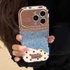 Estampa de Leopardo Retrô Costura em Couro Adequado para Capa de Celular Iphone17 Apple 16Promax 15 Anti-Queda 17 Elegante 12
