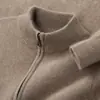 Nueva camiseta interior de punto casual Baicai Rong para hombre, de cuello redondo, con media cremallera y doble hilo, moderna, ligera y versátil.
