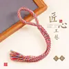 Nuevo Colgante de Borla Estilo Tíbet Borla Retro Gradiente Colgante de Jade Cuerda Trenzada Hecha a Mano Encanto para Bolso