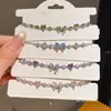 Pulsera con colgante de lazo de circonita estilo coreano para mujer, pulsera de lujo ligero de alta gama, joyería de diseño de nicho de moda al por mayor