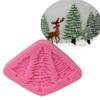 Molde de Silicona Flip Sugar Árbol de Navidad Cedro Pino Chocolate Decoración para Cupcakes Herramientas para Hornear Pastel