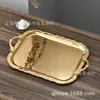 Conjunto de Três Peças Estilo Europeu de Luxo Leve Bandeja de Frutas de Metal Ktv Casa Buffet Restaurante Bandeja de Exibição de Bolo Fantasma Apresentação