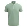 Camisa tipo polo de seda helada personalizada con hombros normales, ropa de trabajo para hombre, camiseta casual de manga corta con cuello para mujer, simple y versátil, fábrica